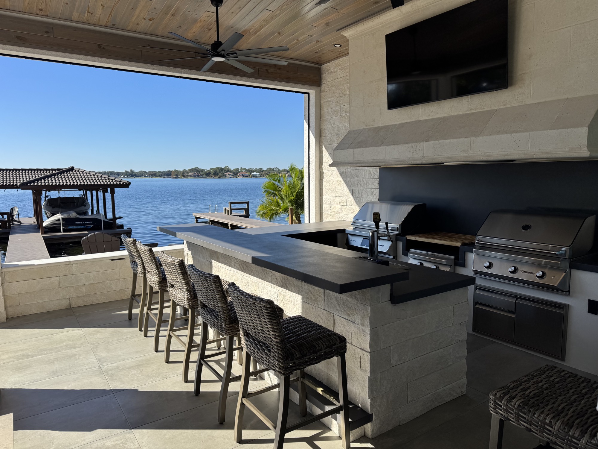 Custom outdoor kitchen built by Patio Style in Apopka, FL