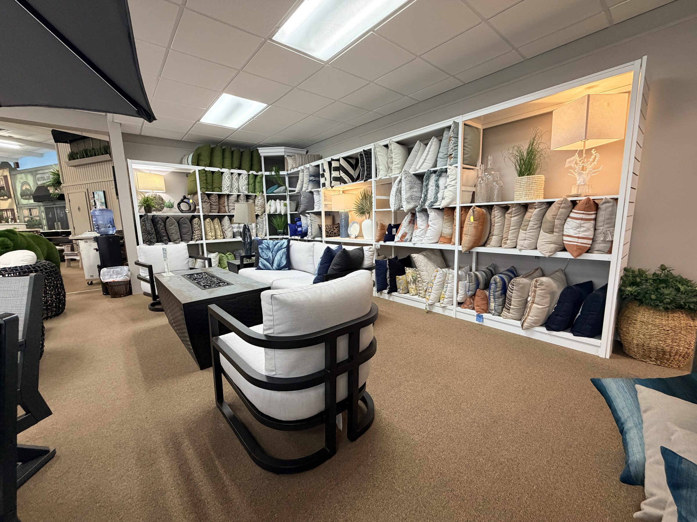 Inside the Patio Style outdoor furniture showroom in Longwood, minutes from Lake Mary, FL
