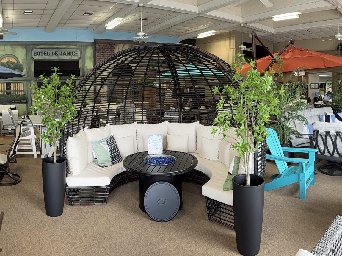 Outdoor sectional at the Patio Style showroom